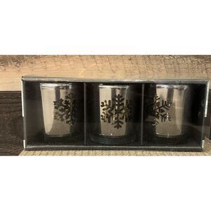 Kirkland's Set Of 3 Shiny Silver Snowflake Votive Holders For Candles NEW